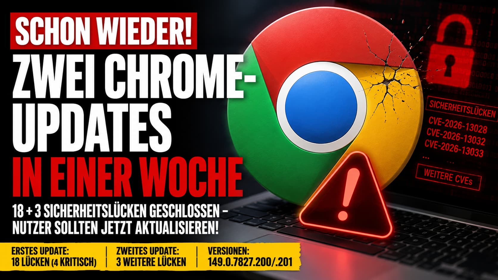Schon wieder! Zwei Chrome-Updates in einer Woche – Browser-Nutzer sollten sofort handeln