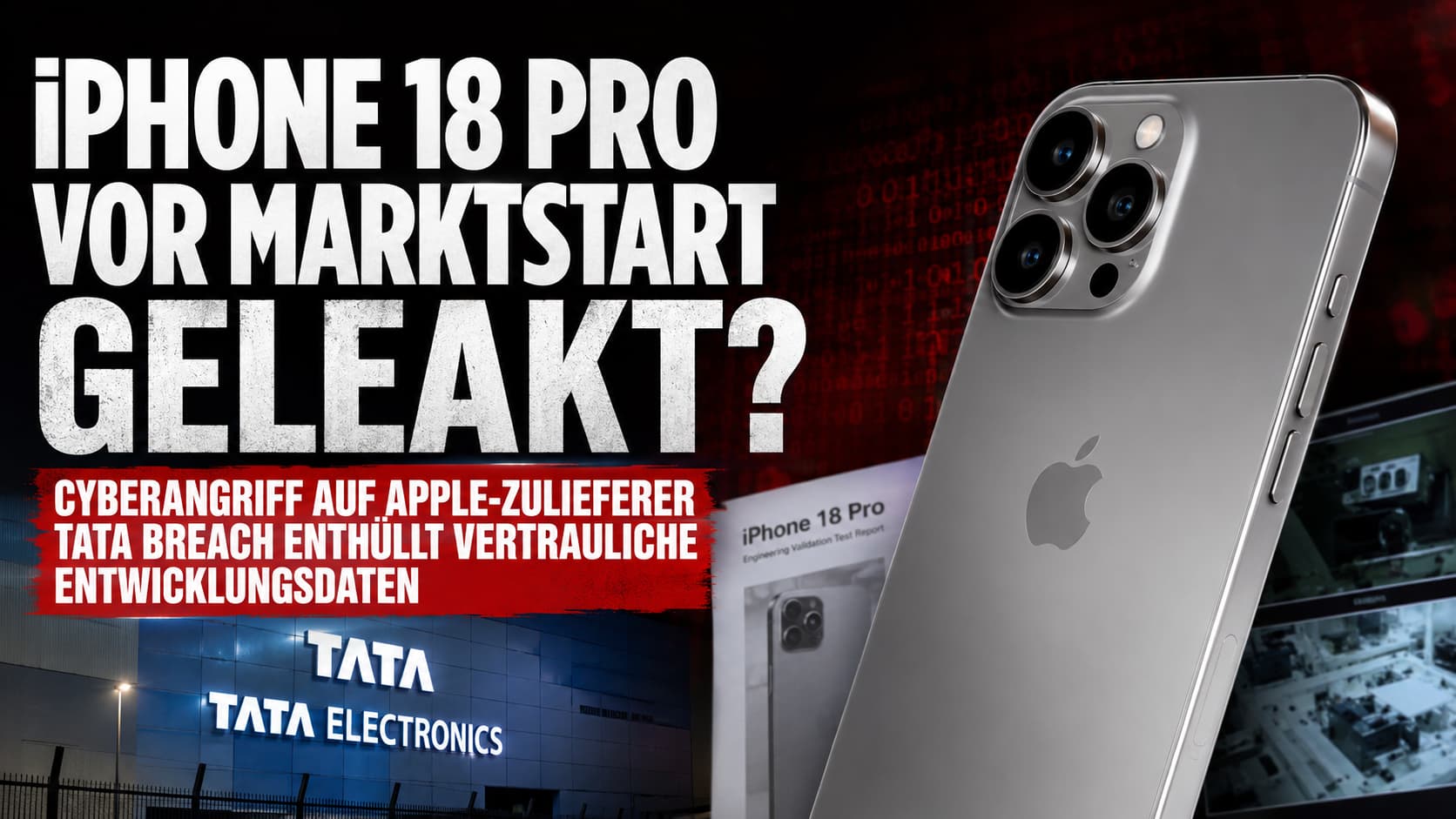 iPhone 18 Pro vor Marktstart geleakt – Cyberangriff auf Apple-Zulieferer Tata Electronics