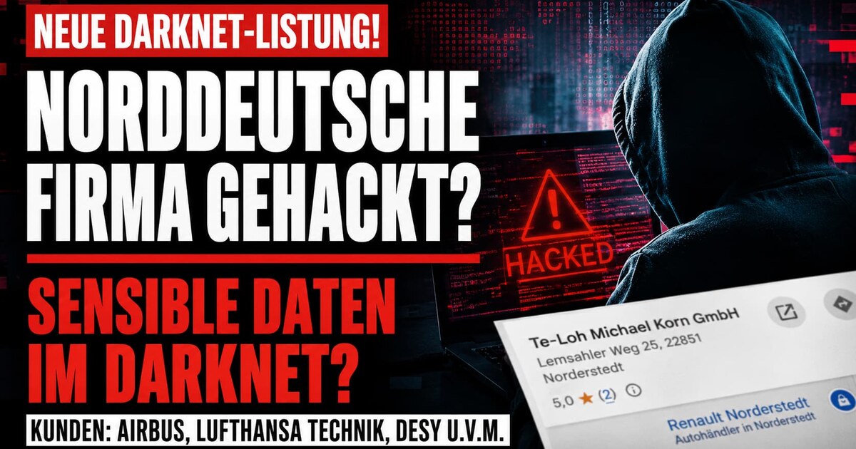 Te-Loh Michael Korn GmbH (Norderstedt) auf Darknet-Leak-Seite der Gruppe thegentlemen – Vorfall unbestätigt