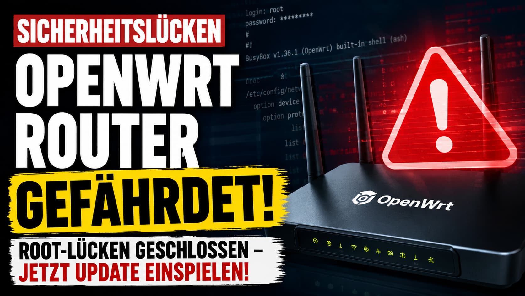 OpenWrt Router-Sicherheitslücken – jetzt Update einspielen