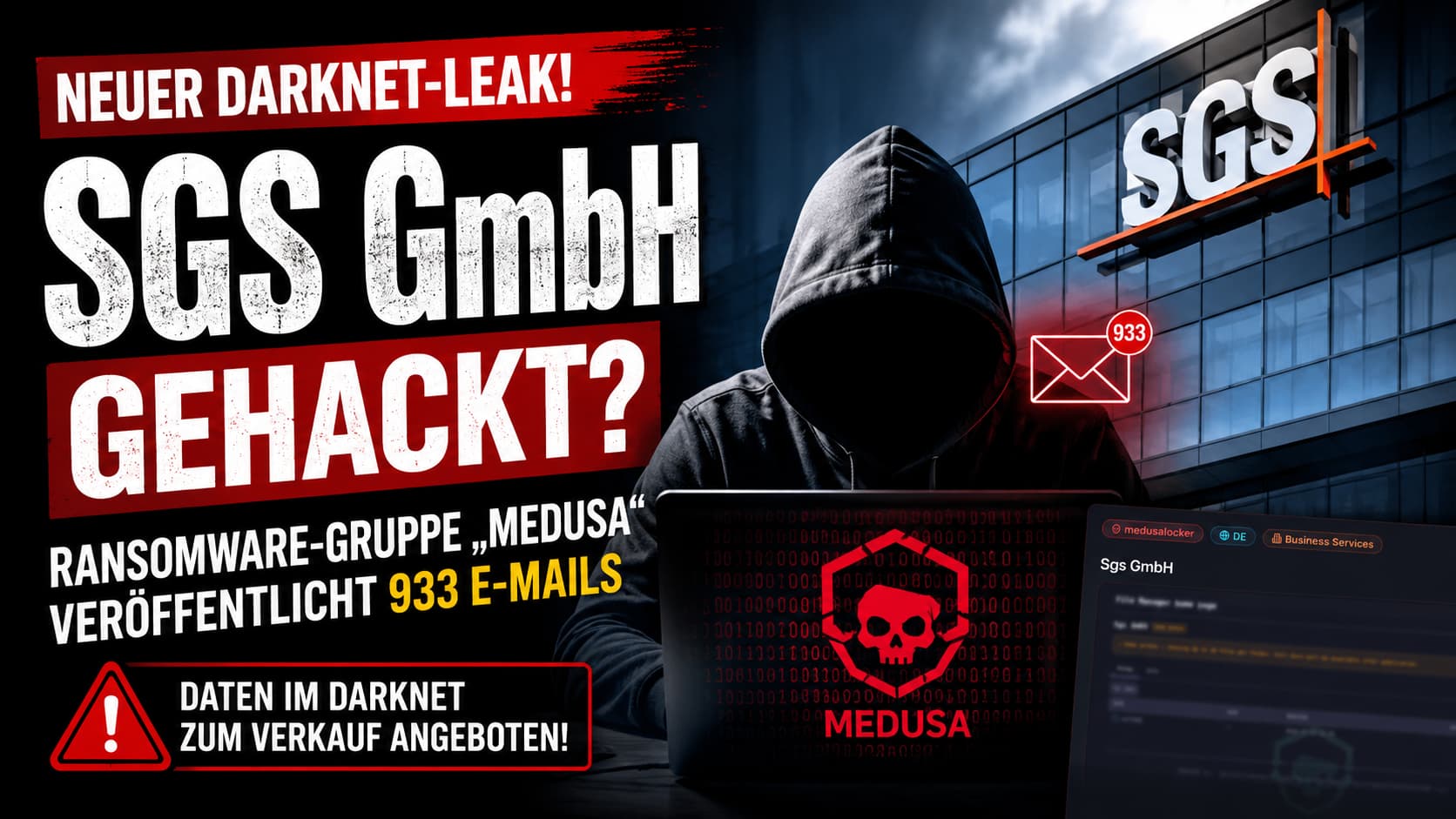 SGS GmbH im Darknet gelistet – Medusa-Leak (Illustration)