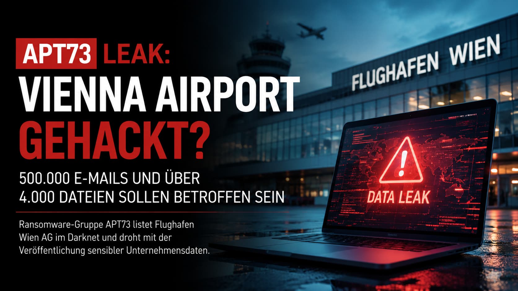 APT73-Leak: Vienna Airport gehackt? Flughafen Wien AG im Darknet