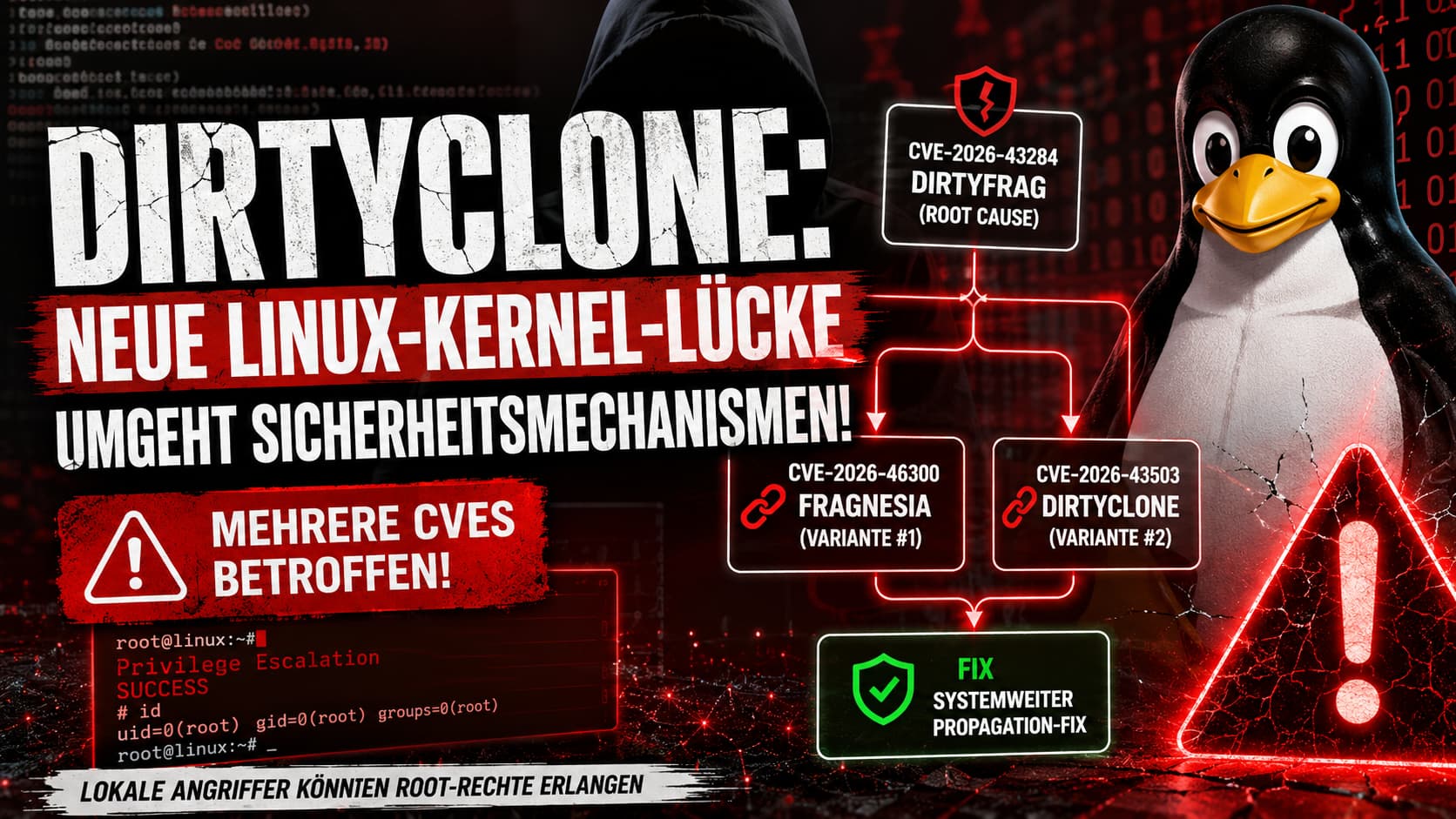 DirtyClone – neue Linux-Kernel-Lücke CVE-2026-43503 umgeht Sicherheitsmechanismen