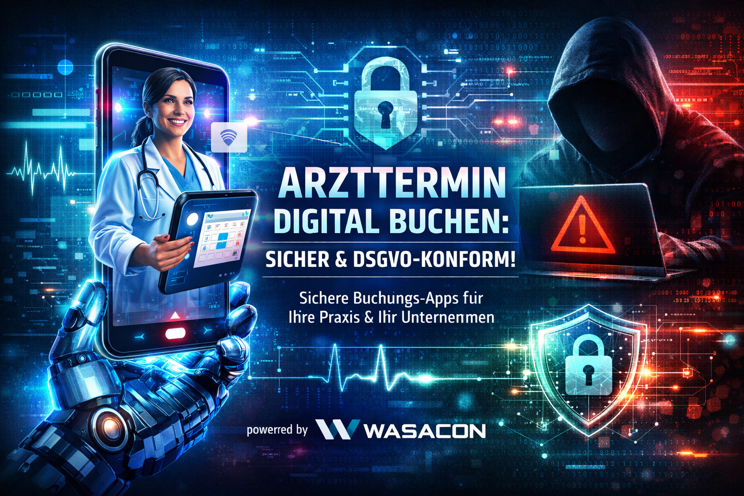 Arzttermin digital buchen – Cybersecurity und DSGVO-Konformität