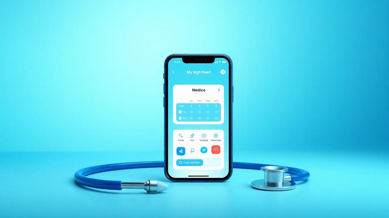 Digitale Arzttermin-App auf Smartphone