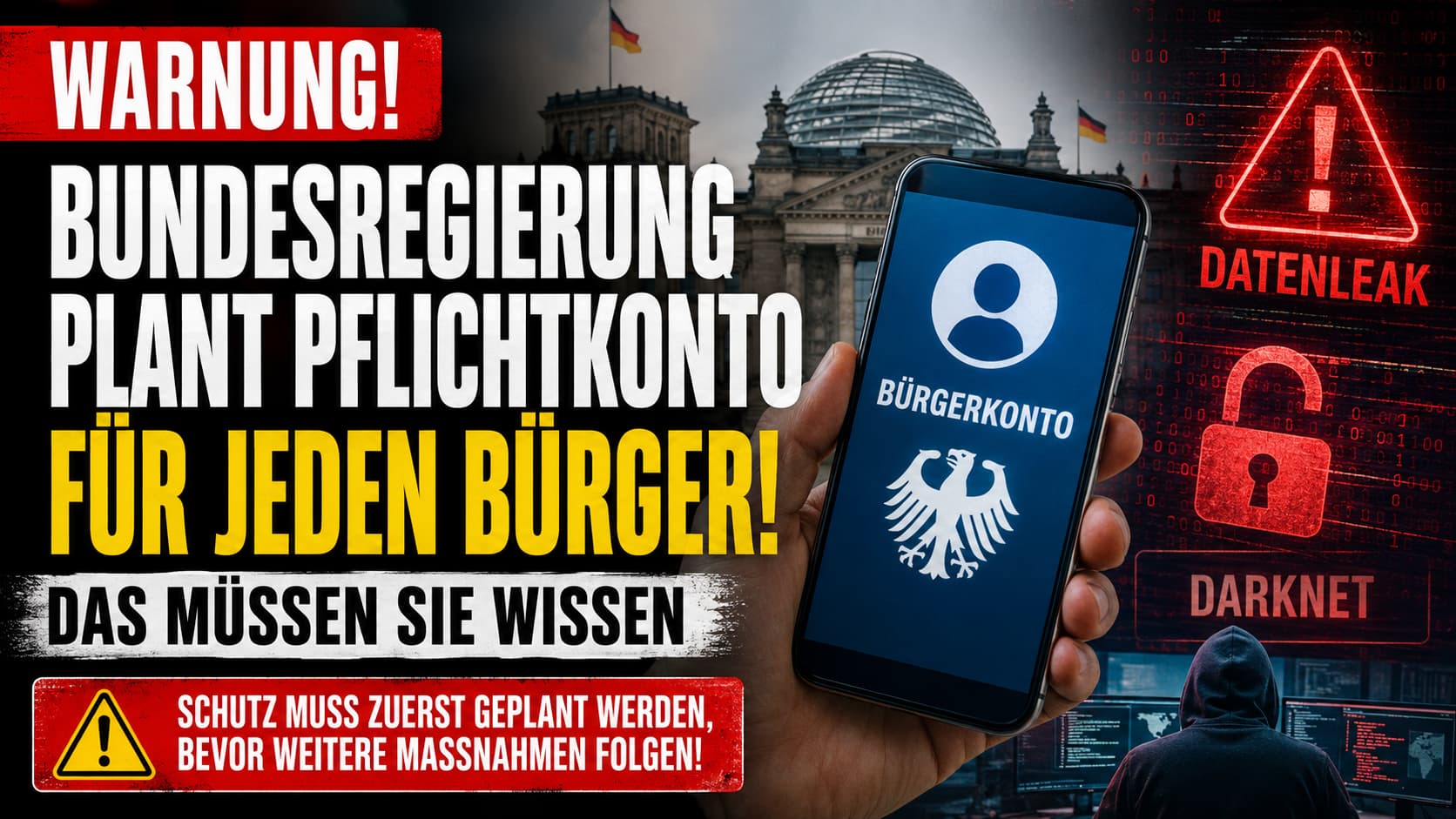 Warnung: Bundesregierung plant Pflichtkonto Bürgerkonto – Risiken Datenleak und Darknet
