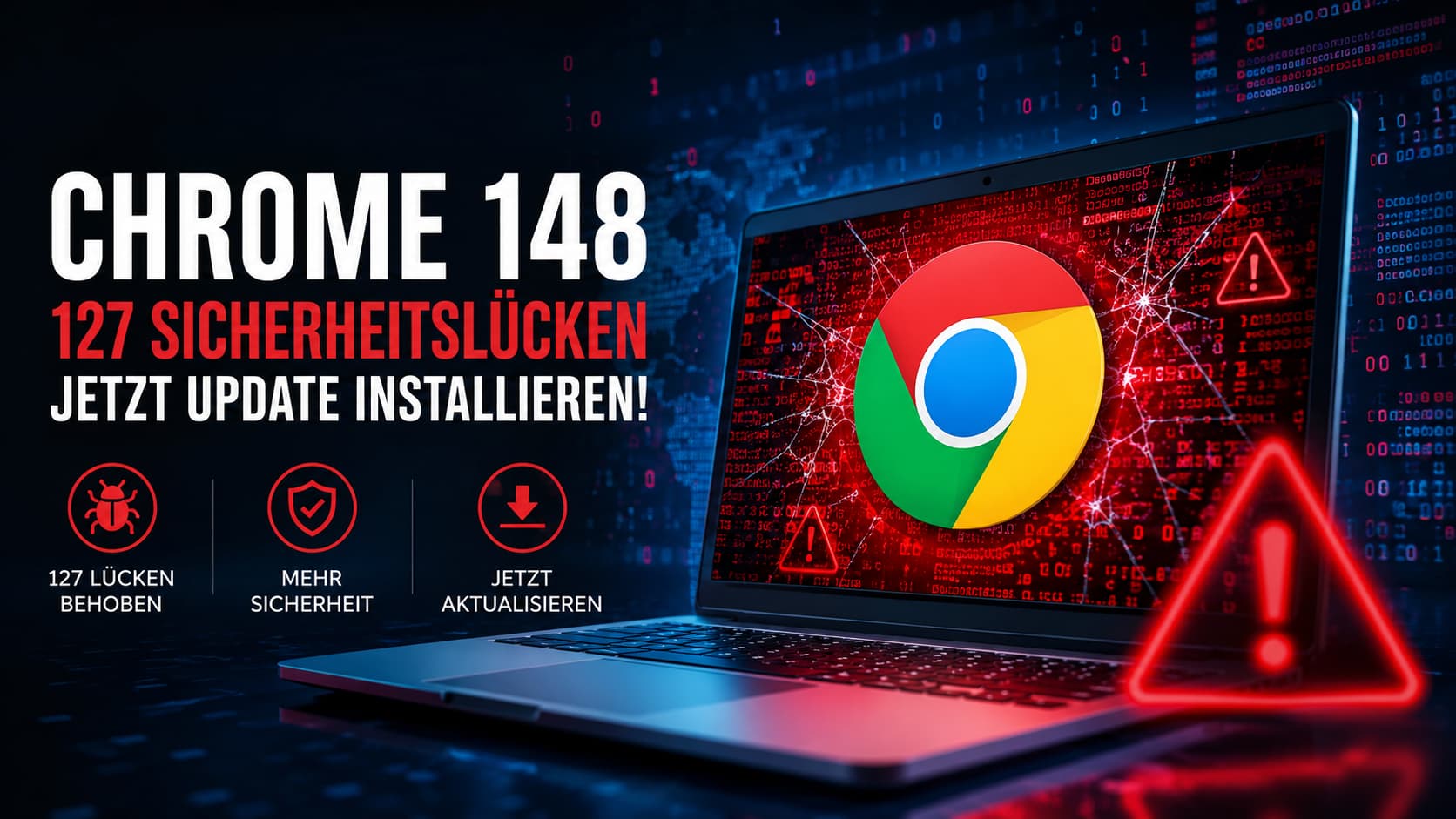 Google Chrome 148 schließt 127 Sicherheitslücken – Browser Update dringend empfohlen