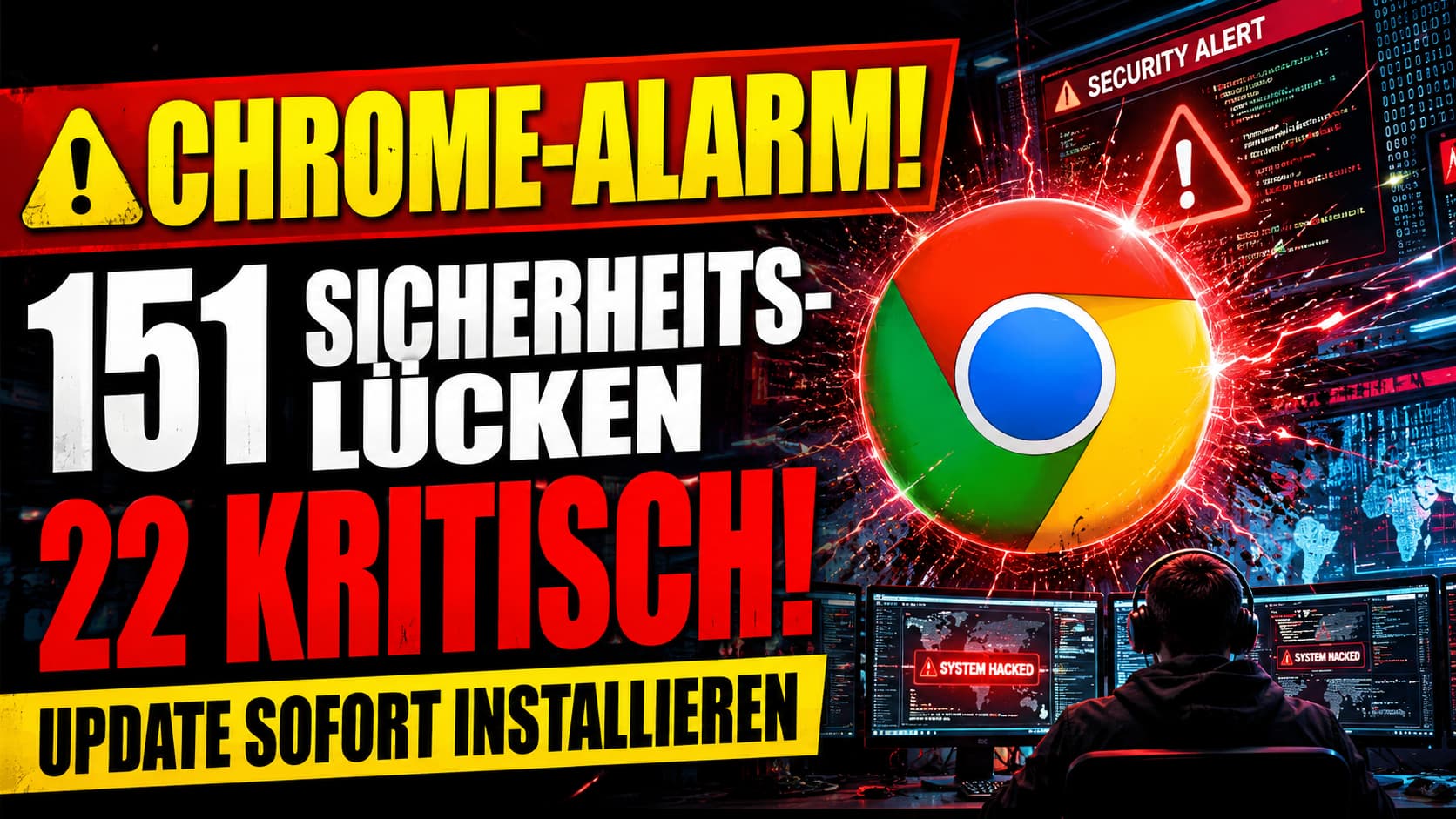 Chrome-Alarm: Google schließt 151 Sicherheitslücken – 22 davon kritisch, Update sofort installieren