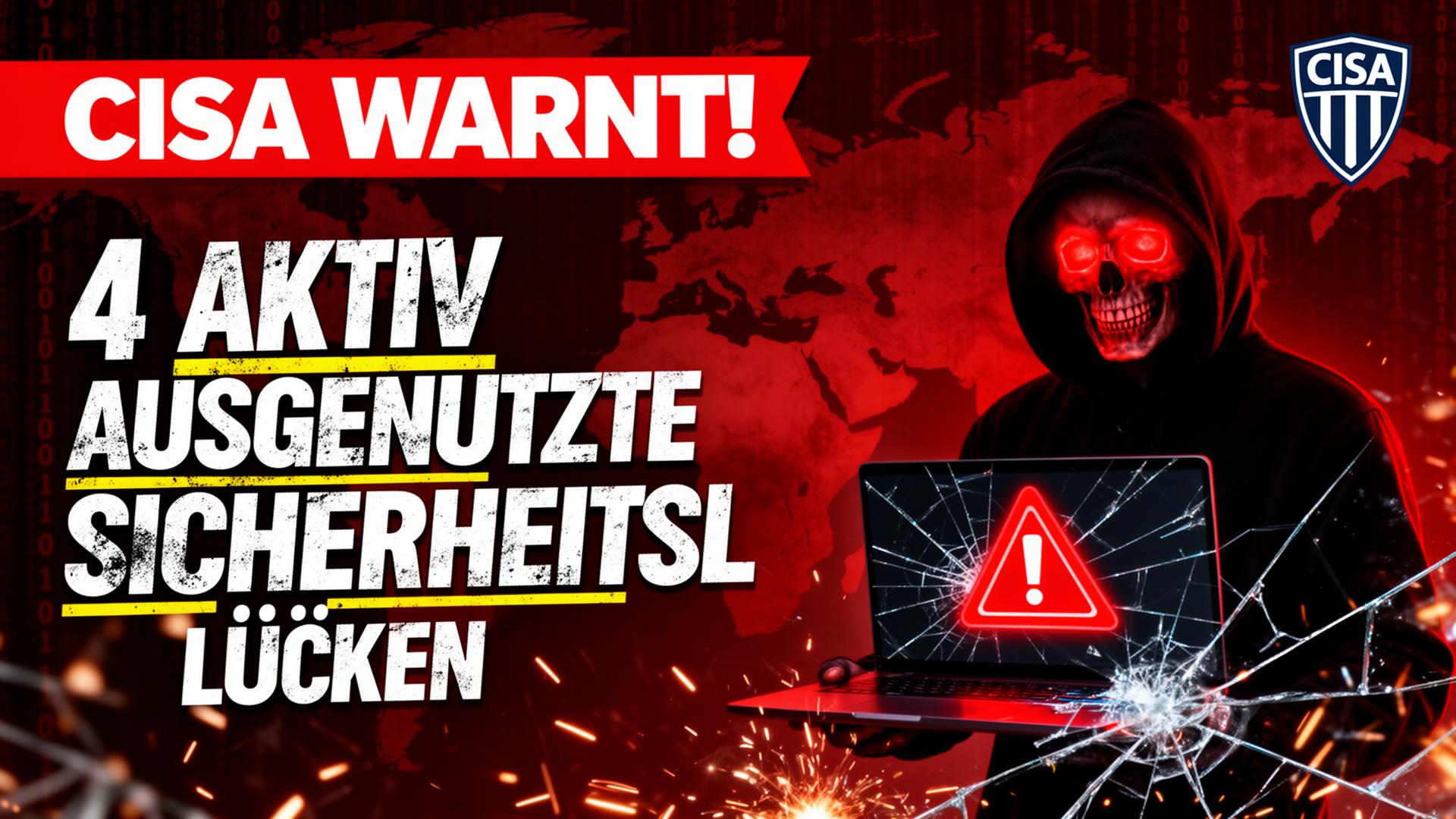 CISA warnt vor 4 aktiv ausgenutzten Sicherheitslücken im KEV-Katalog