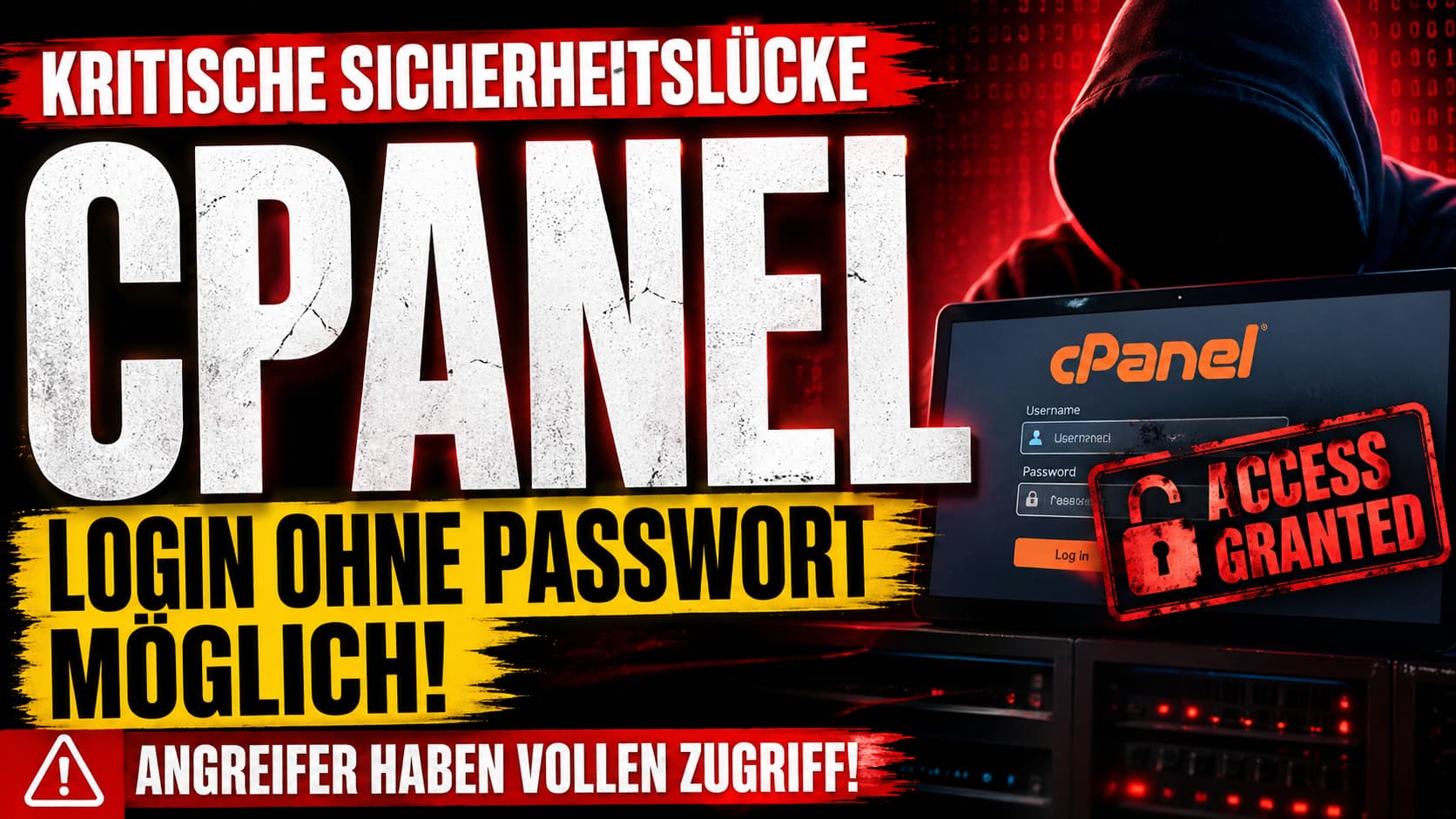 Kritische cPanel-Sicherheitslücke: Login ohne Passwort möglich – Wasacon Warnung