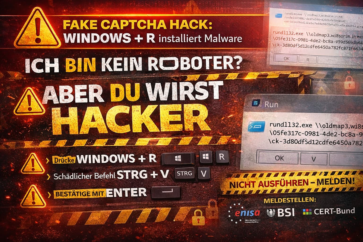 Fake CAPTCHA Hack – Social Engineering Malware Angriff