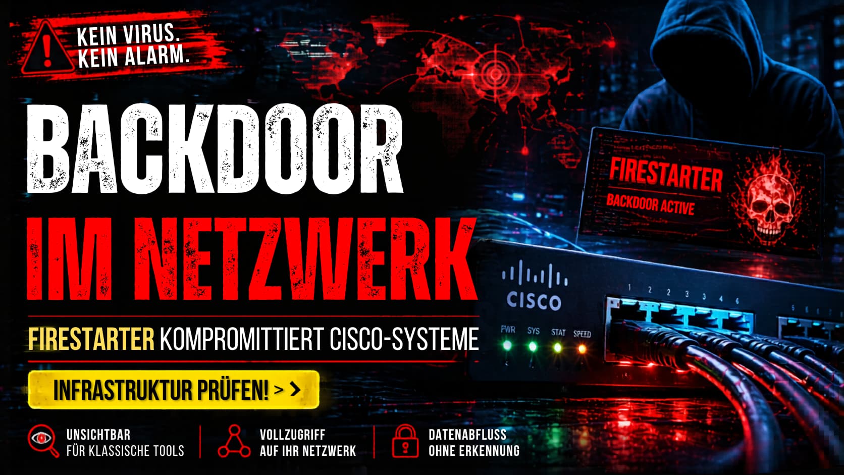Firestarter Backdoor greift Cisco-Systeme an – Behörden im Visier