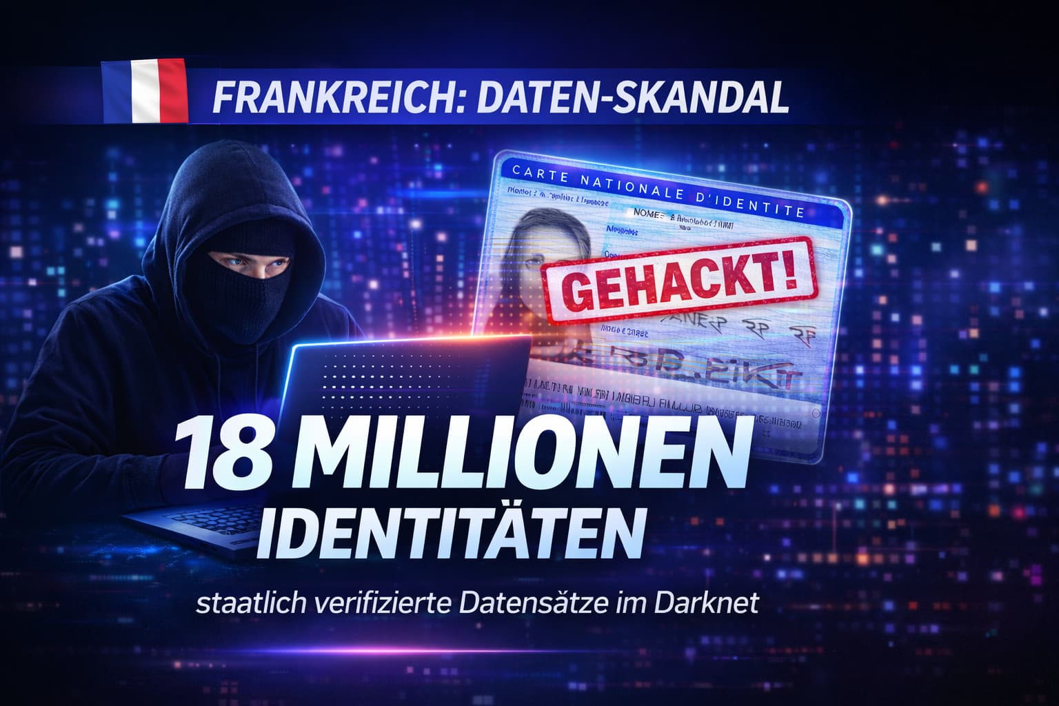 Frankreich ANTS-Hack – 18 Millionen Identitäten im Darknet