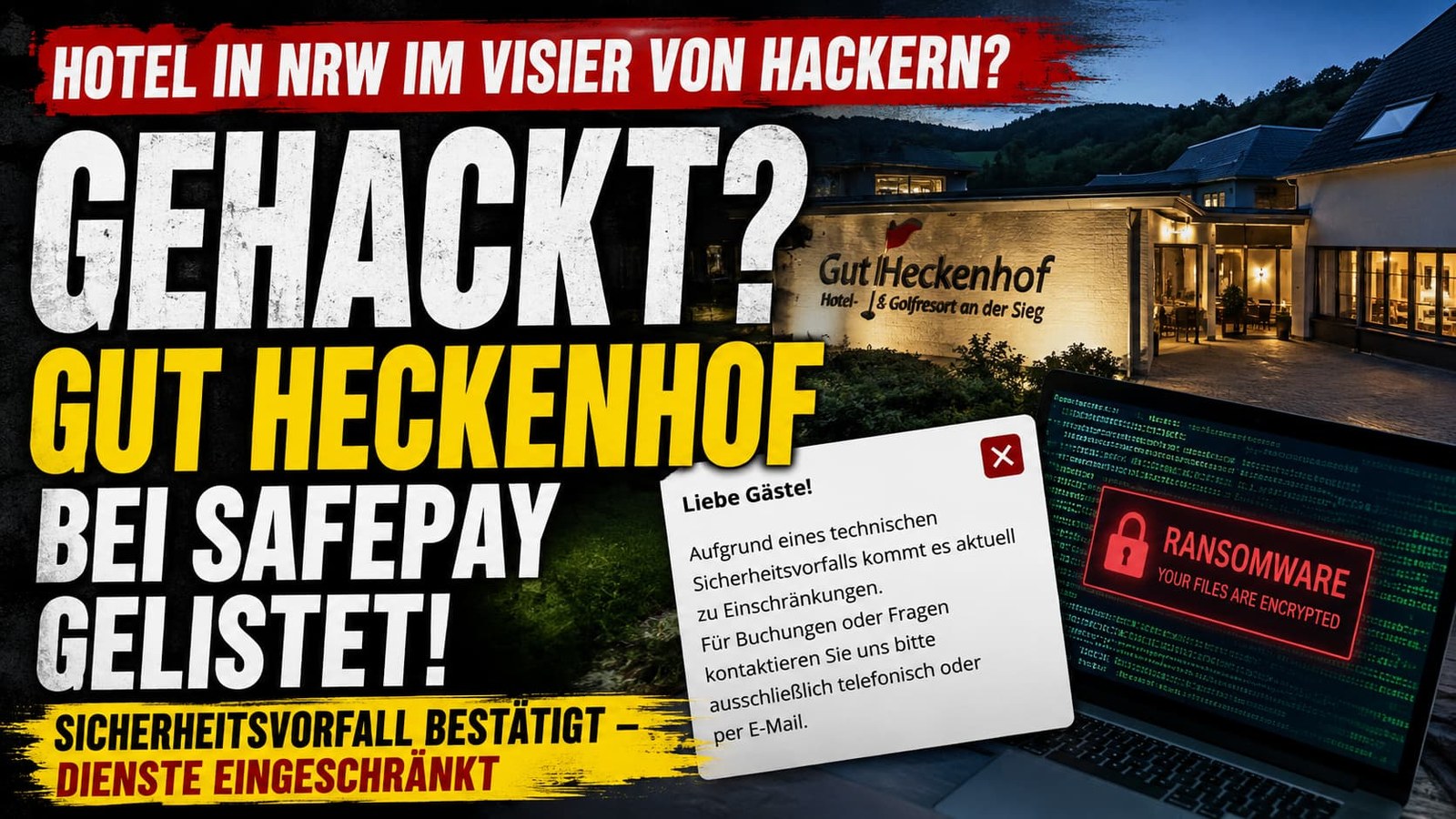 Gut Heckenhof Hotel & Golfresort – SafePay-Ransomware-Leak im Darknet