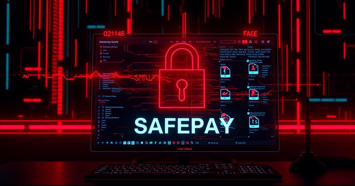 Symbolbild SafePay-Ransomware-Leak einer Hautarztpraxis in Gießen mit Schloss-Symbol und Patientendaten