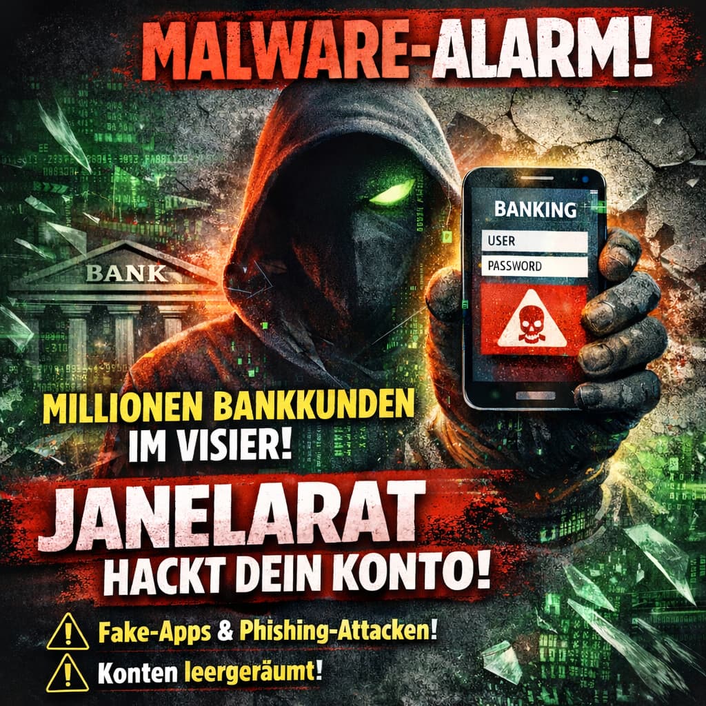 JanelaRAT Malware greift Banking-Apps an – Cybersecurity Warnung
