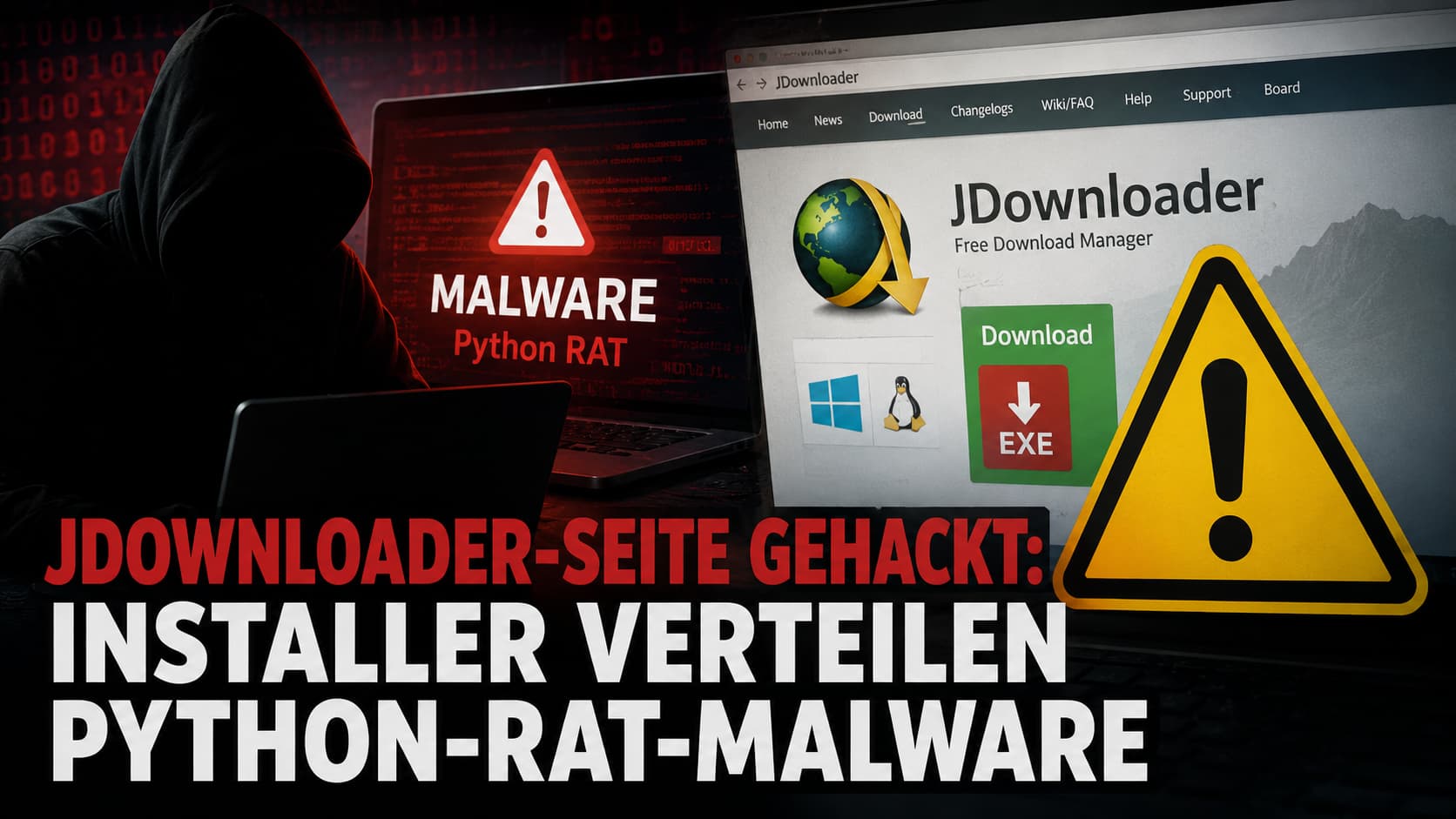 JDownloader gehackt – Installer verteilen Python-RAT-Malware