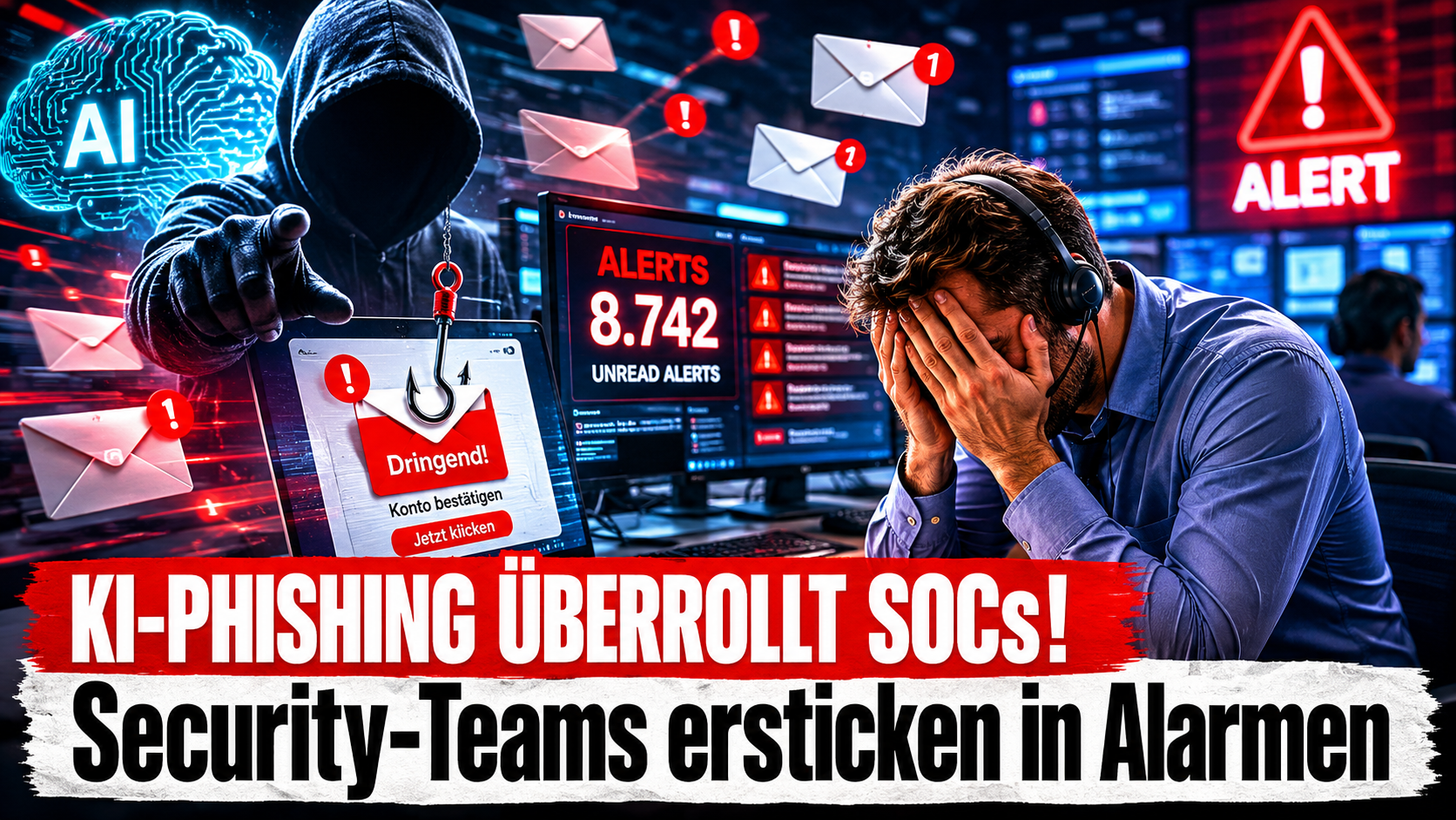 KI-Phishing überrollt SOCs – Security-Teams ersticken in Alarmen