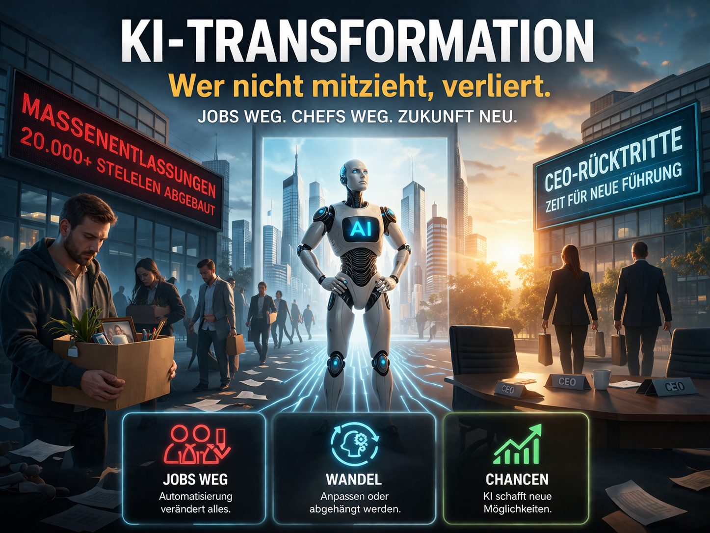 KI-Transformation 2026 – Massenentlassungen und CEO-Rücktritte durch Künstliche Intelligenz