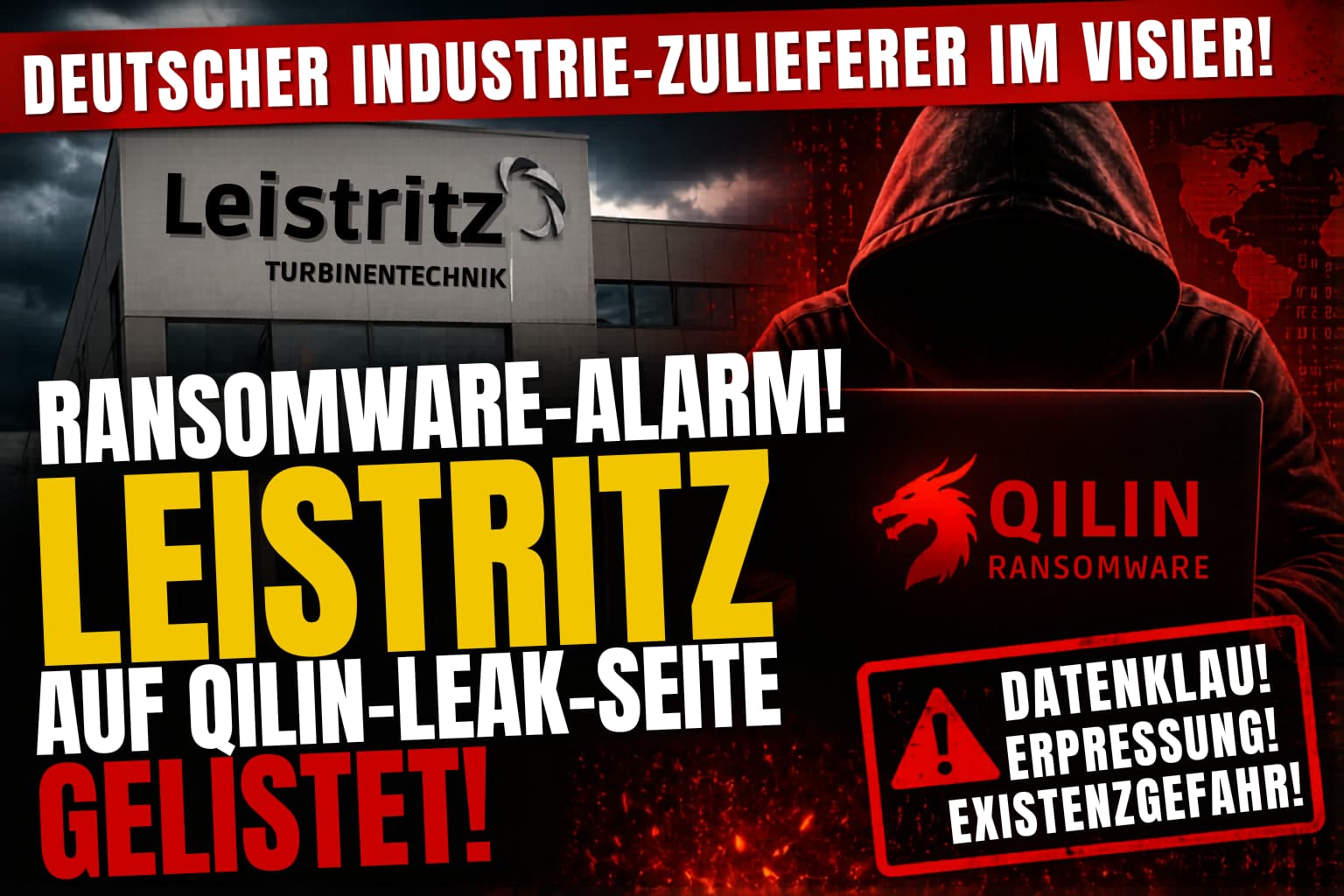 Leistritz Turbinentechnik auf Qilin-Ransomware-Leak-Seite gelistet