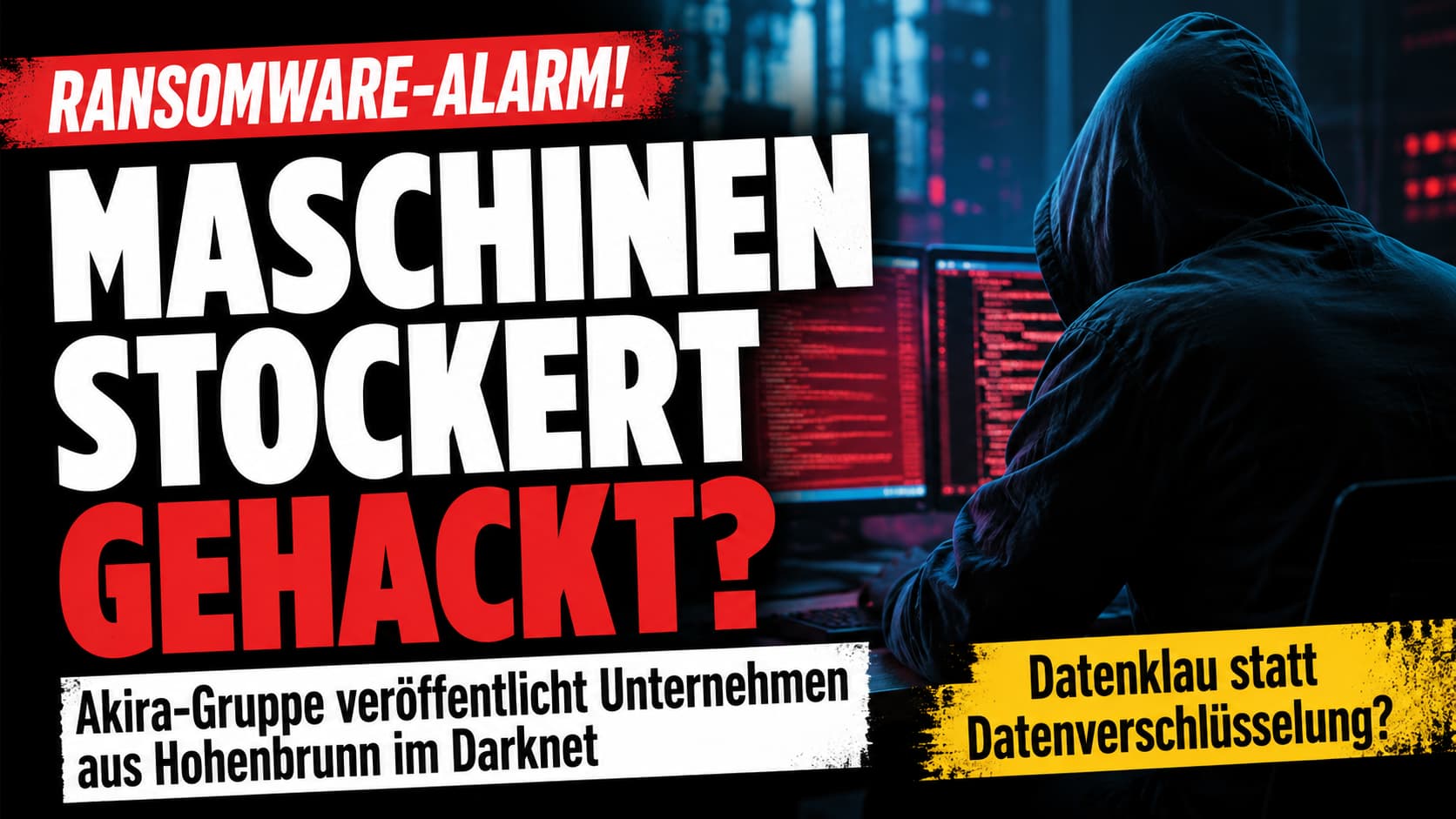Maschinen Stockert aus Hohenbrunn von Akira-Ransomware im Darknet als angebliches Opfer gelistet
