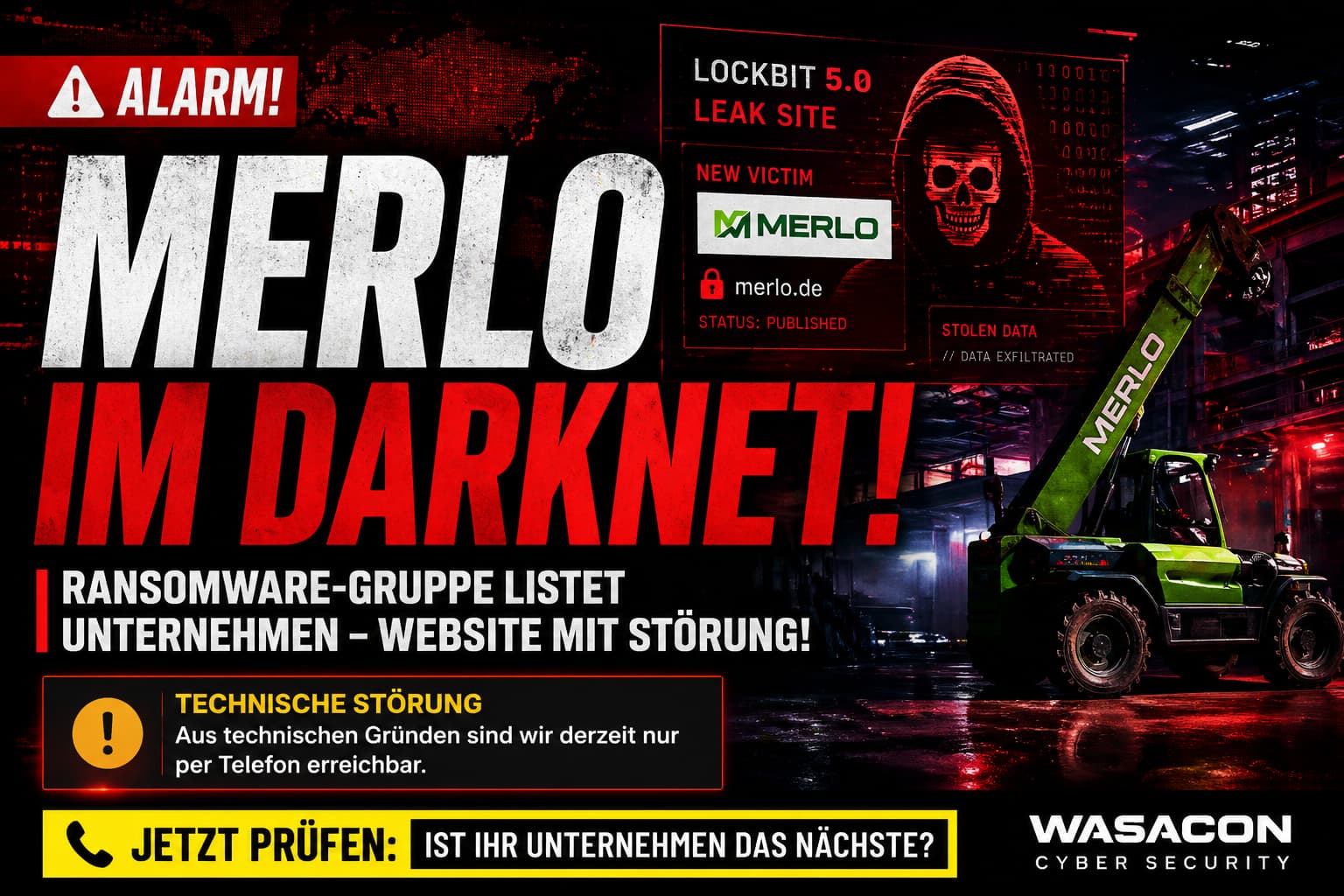 ALARM: Merlo im Darknet – LockBit 5.0 Leak Site listet Industrieunternehmen