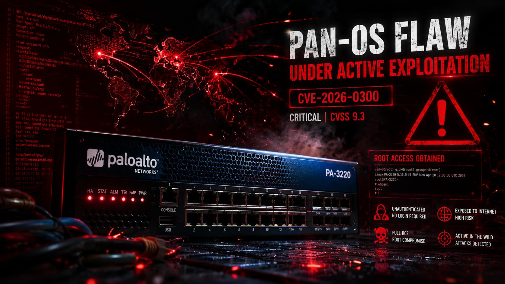Palo Alto PAN-OS CVE-2026-0300 Sicherheitslücke aktiv ausgenutzt – Root Access Obtained