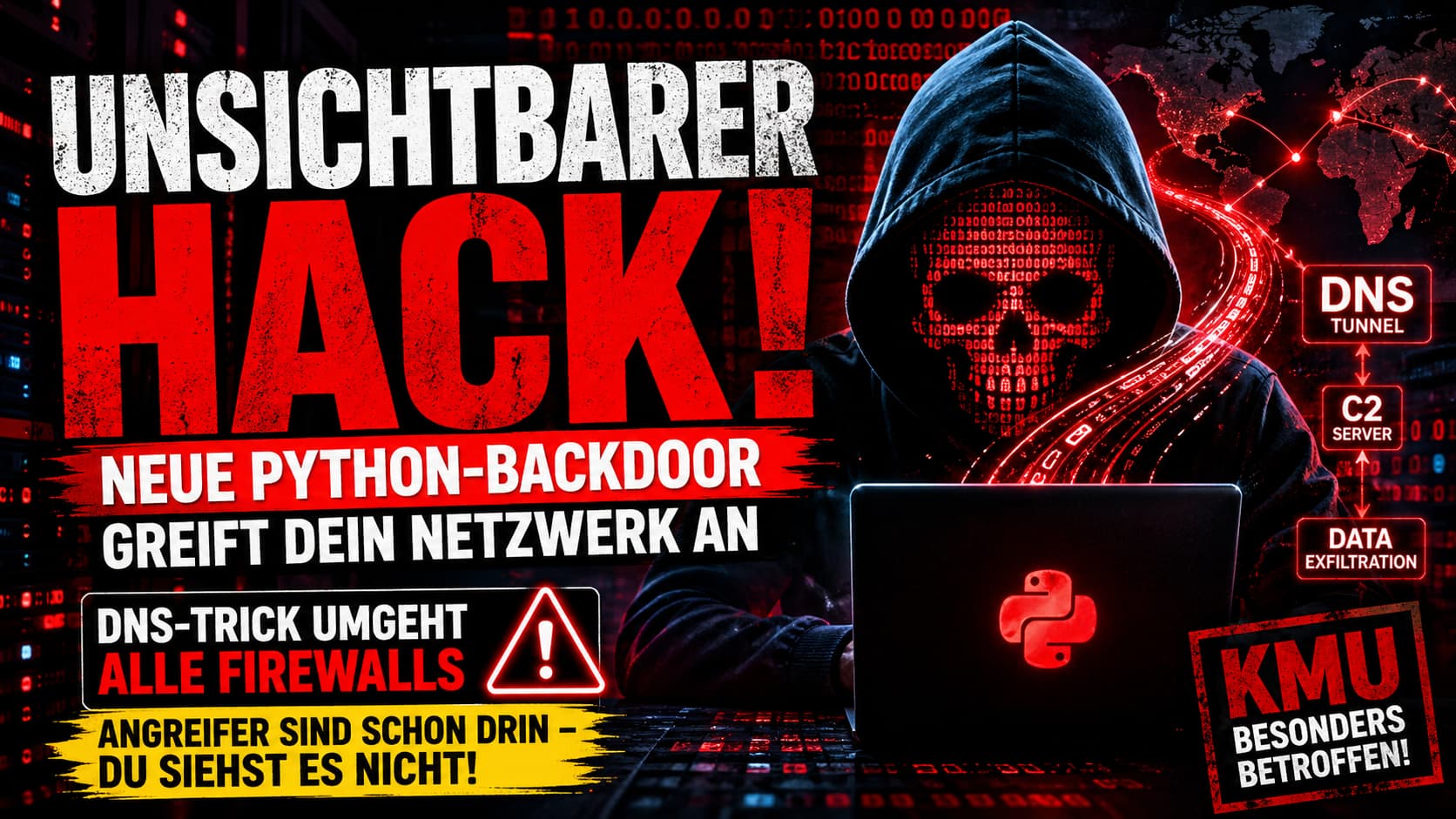 Unsichtbarer Hack: Python-Backdoor mit DNS-Tunneling – KMU besonders betroffen