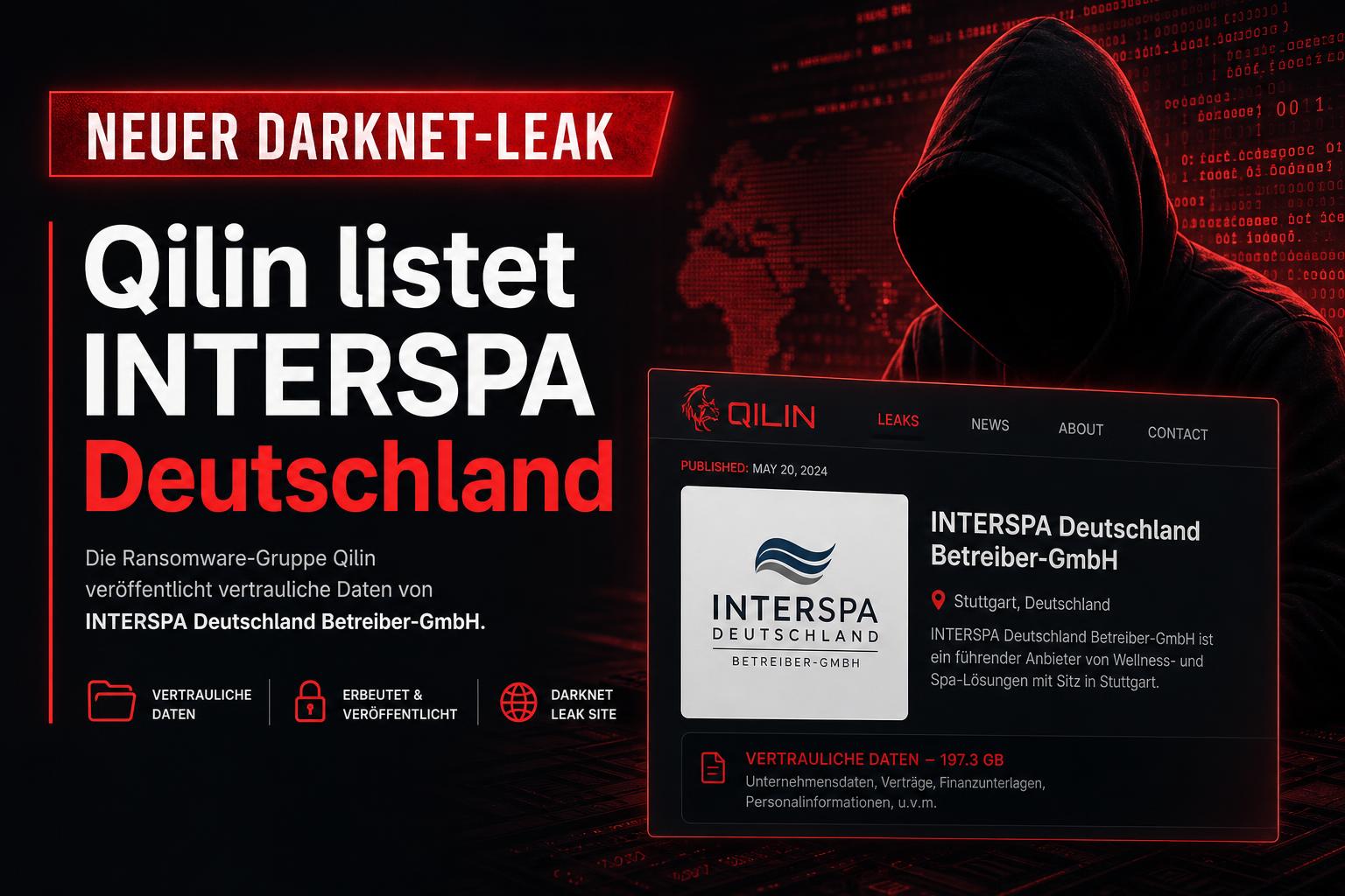Qilin Ransomware listet INTERSPA Deutschland Betreiber-GmbH (Stuttgart) im Darknet