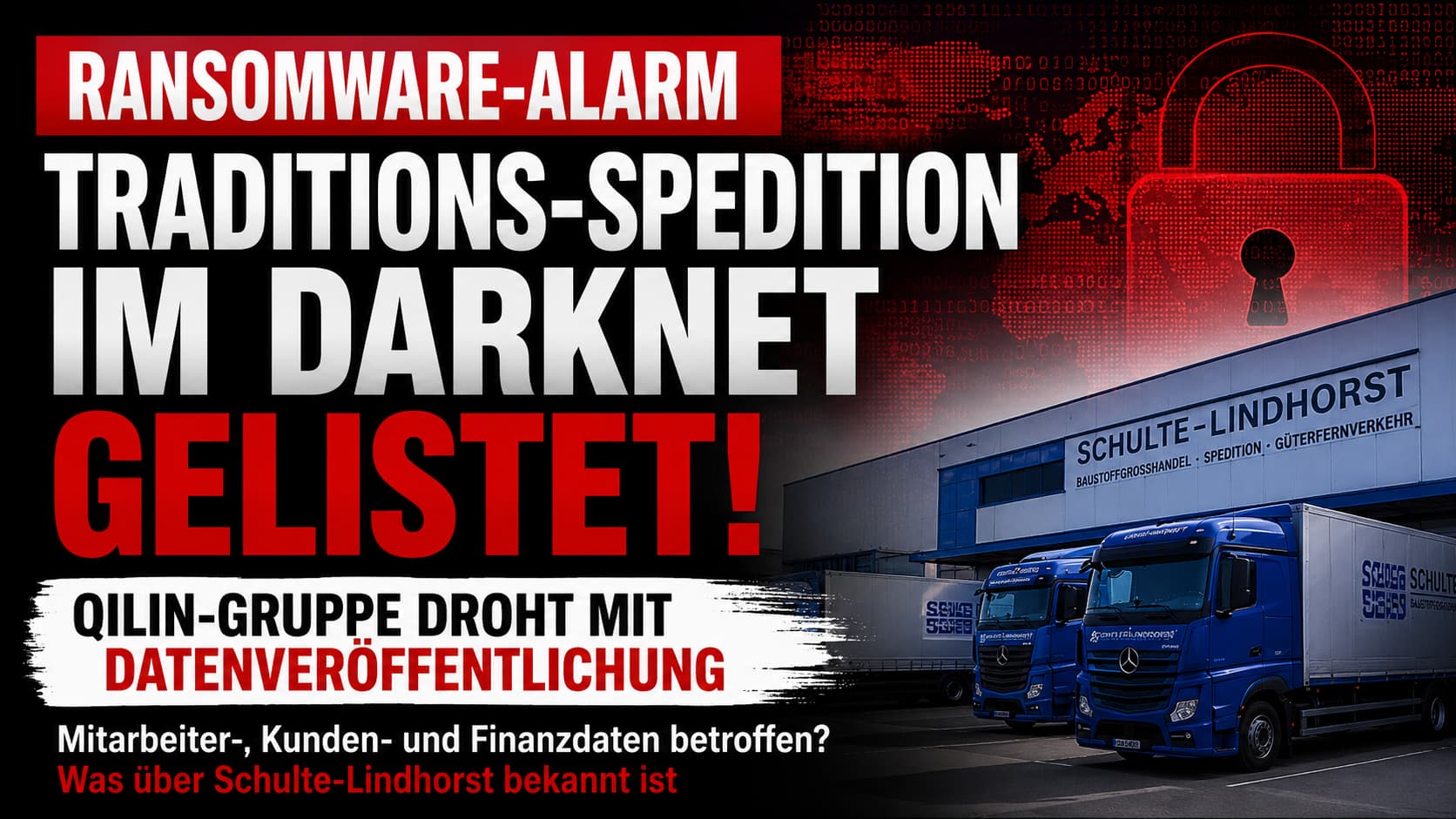Ransomware-Alarm: Schulte-Lindhorst im Darknet – Qilin-Gruppe droht mit Datenveröffentlichung