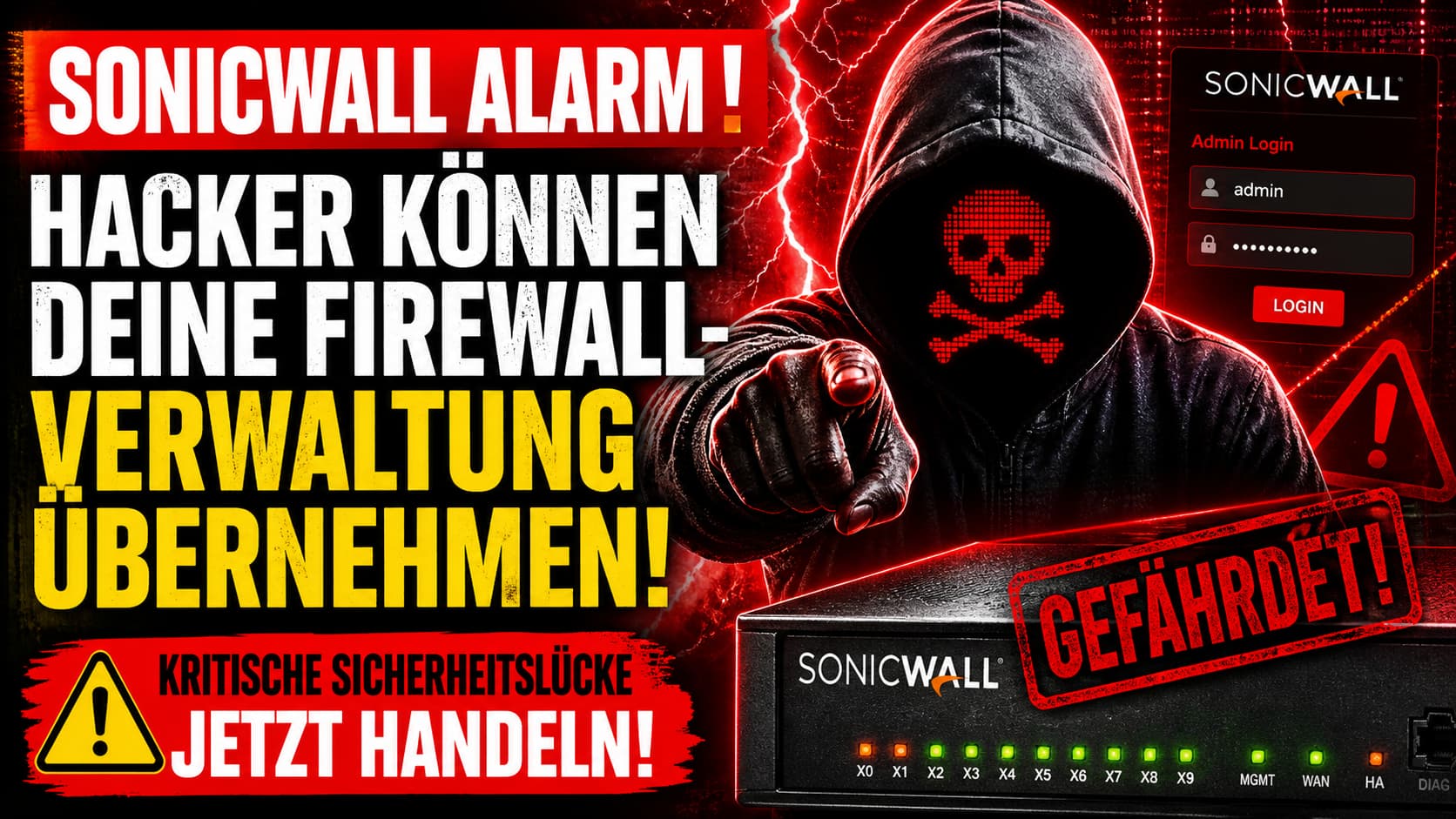 SonicWall-Alarm: Hacker können Firewall-Management übernehmen (CVE-2026-0204)