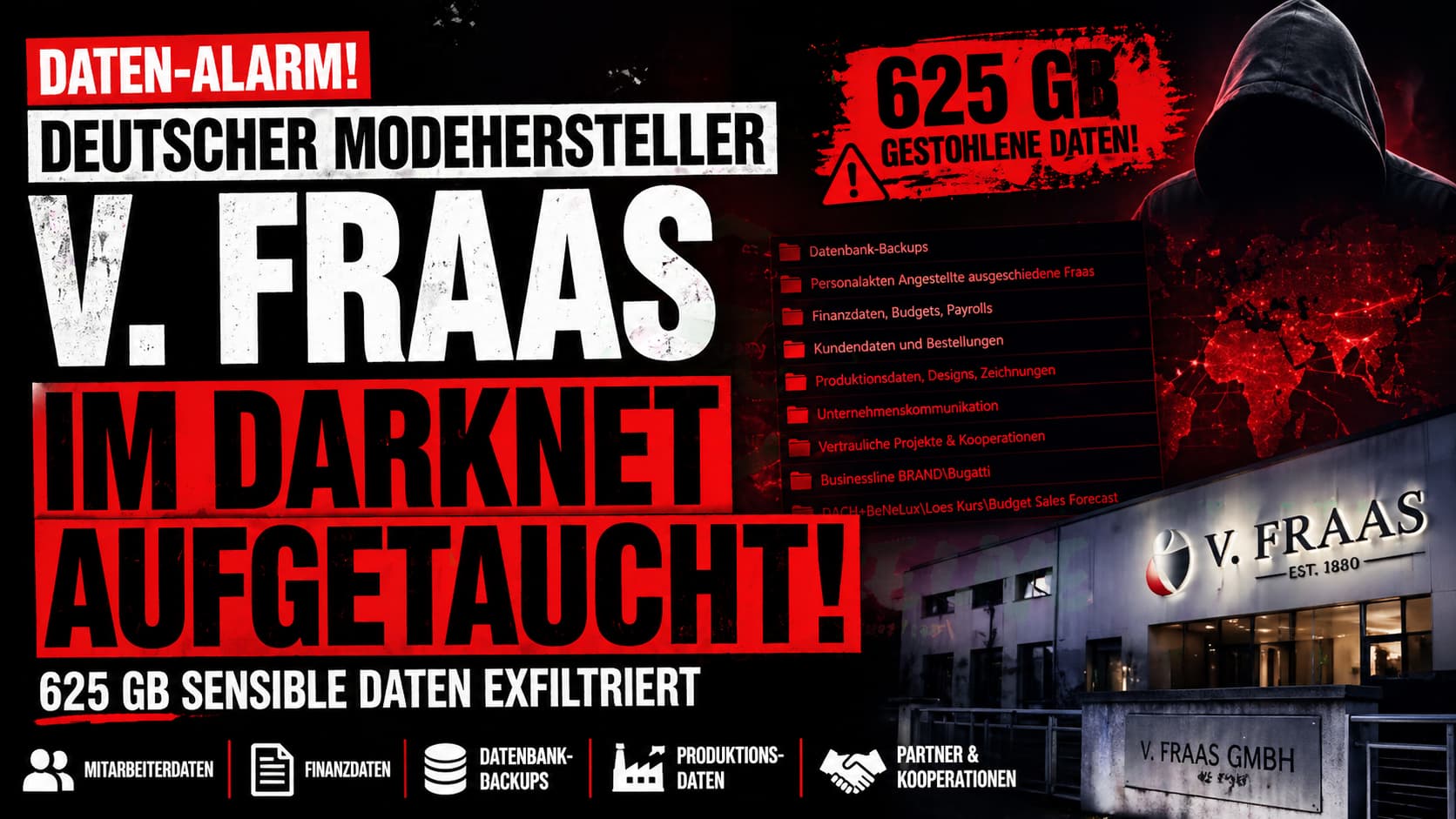 Daten-Alarm: V. FRAAS im Darknet – 625 GB sensible Daten exfiltriert