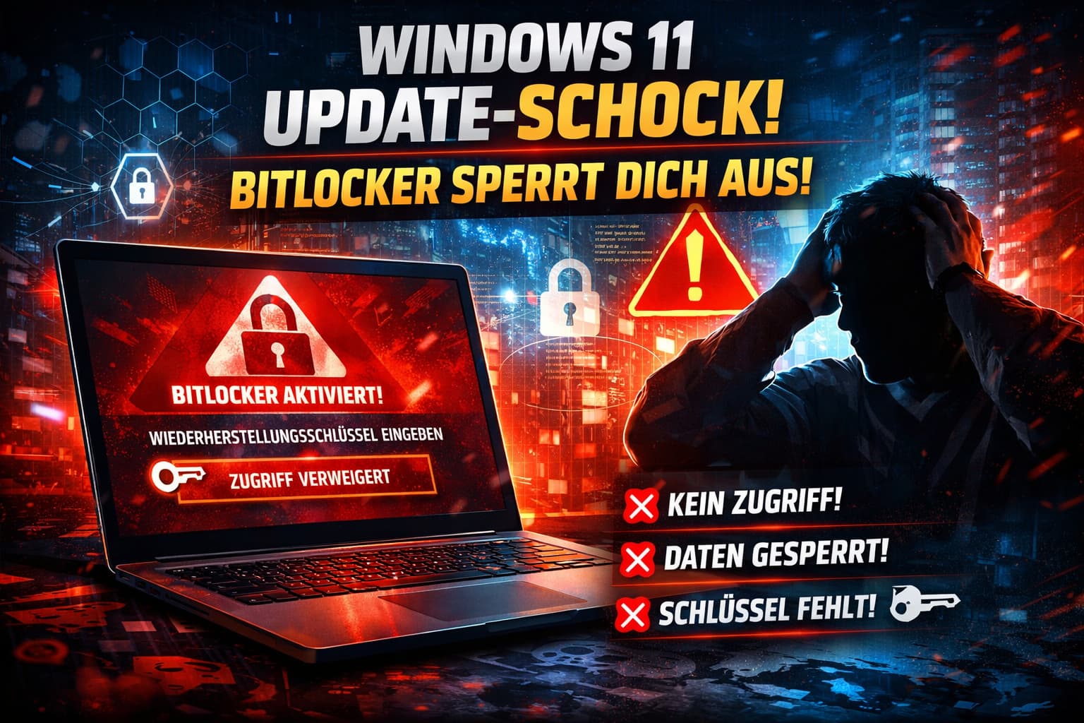 Windows 11 BitLocker Wiederherstellungsschlüssel Eingabemaske