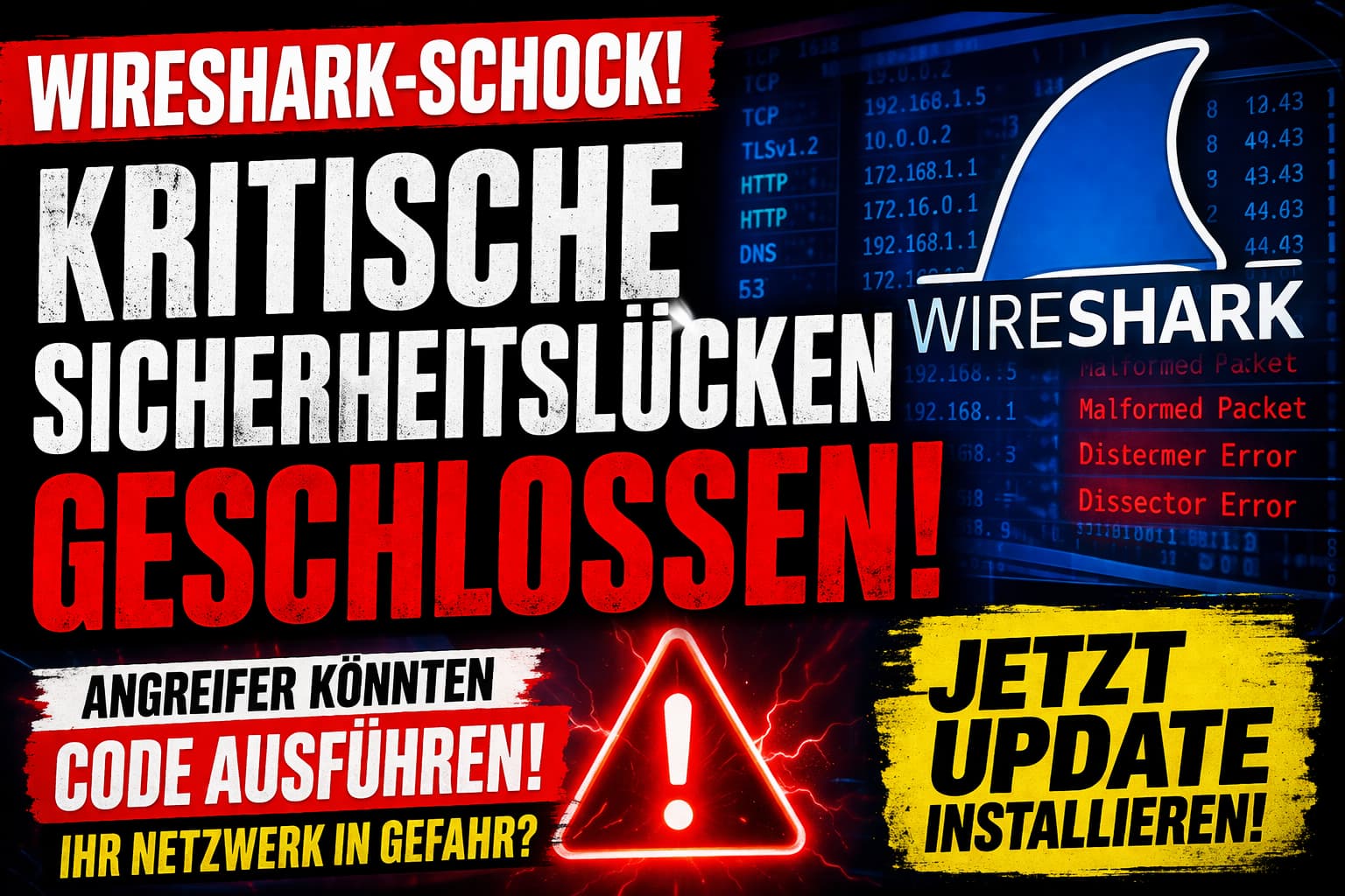 Wireshark Sicherheitslücken 2026 – Versionen 4.4.15 und 4.6.5 schließen kritische Schwachstellen mit RCE-Potenzial