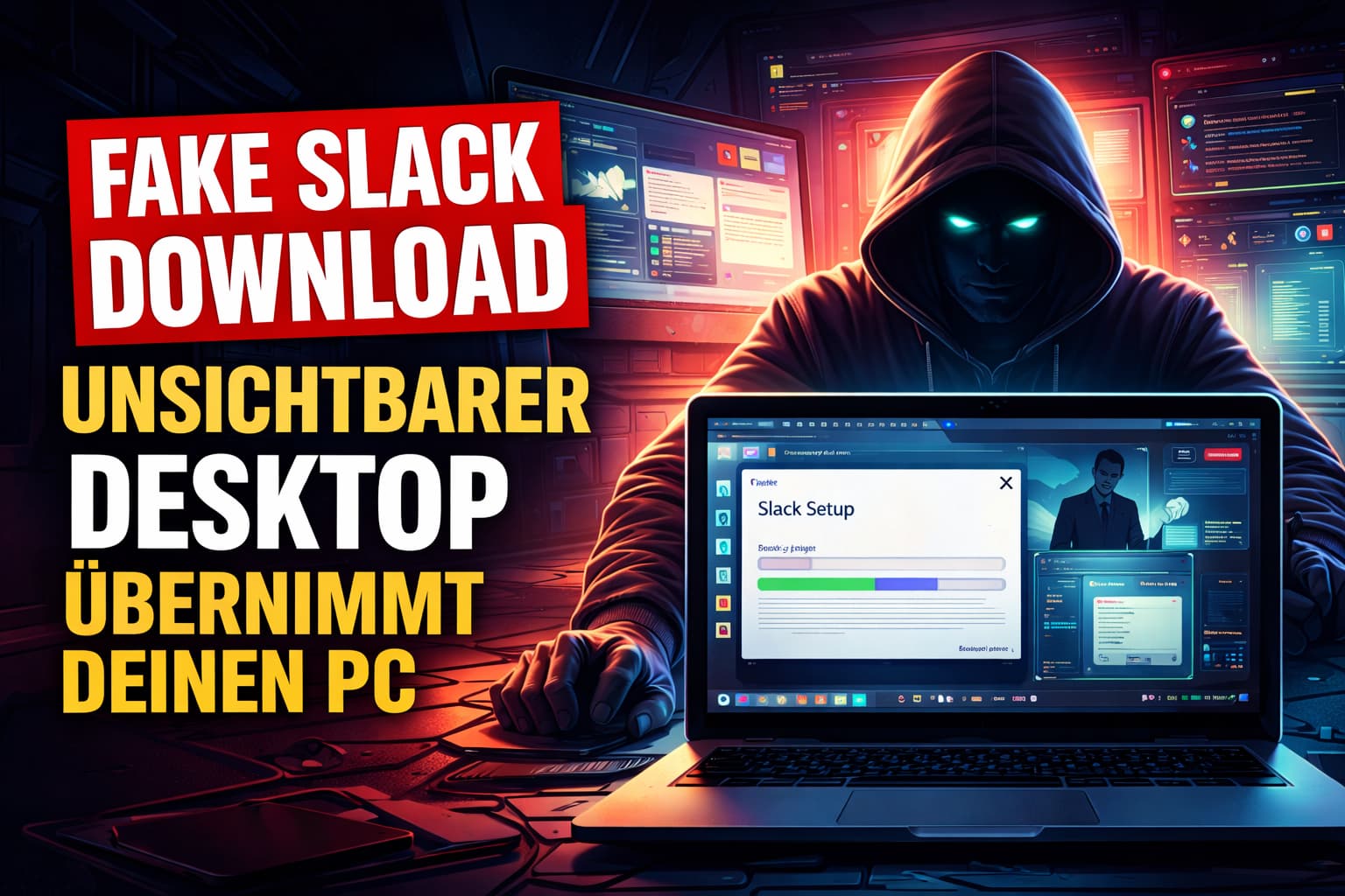 Fake Slack Download Warnung – hVNC Angriff