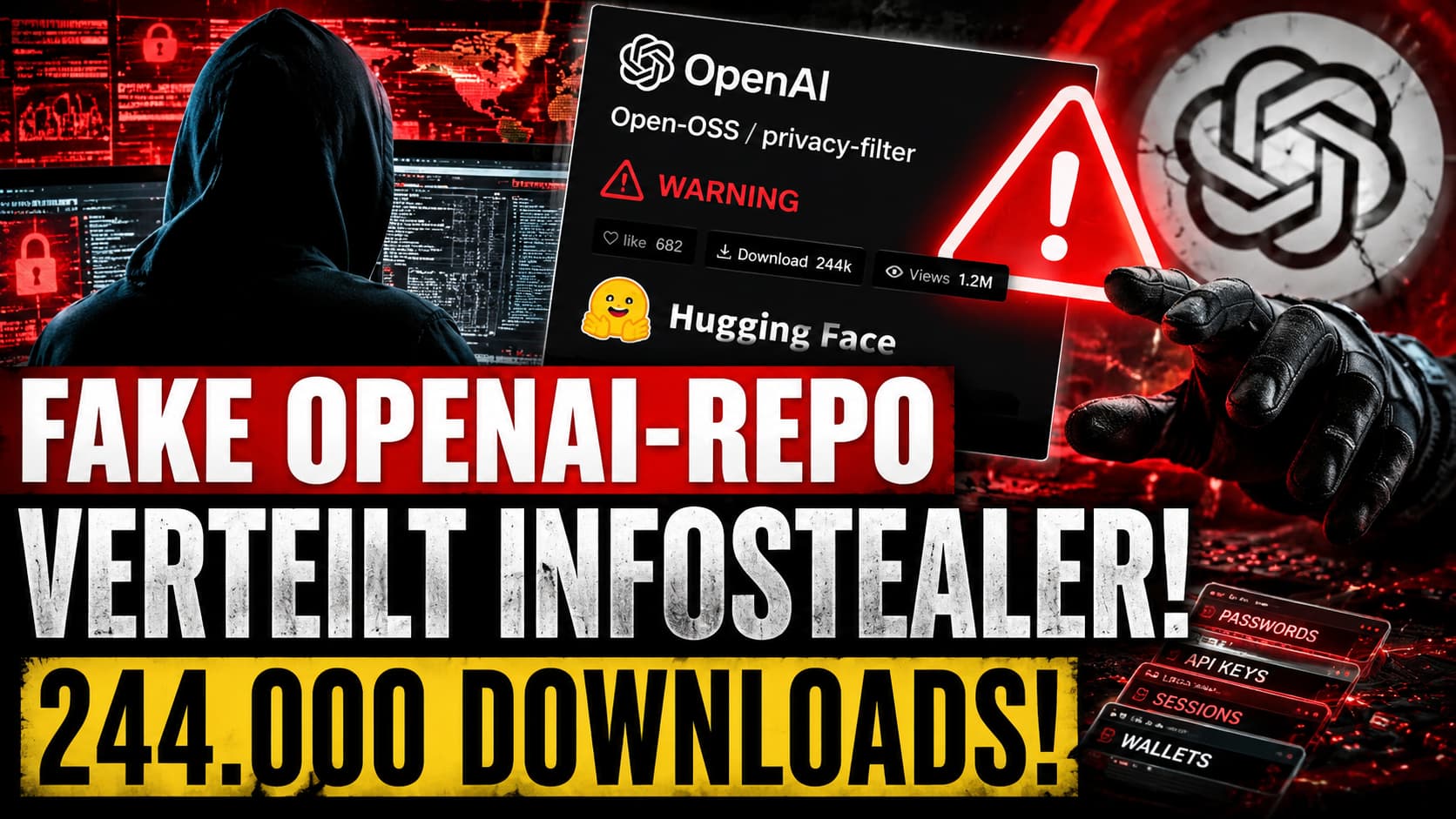 Fake OpenAI-Repo auf Hugging Face verteilt Infostealer – 244.000 Downloads