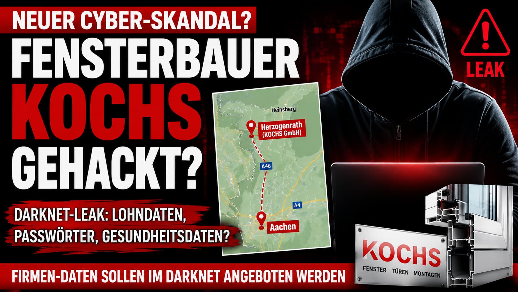 KOCHS GmbH Darknet-Leak Herzogenrath – Cyber-Skandal-Banner